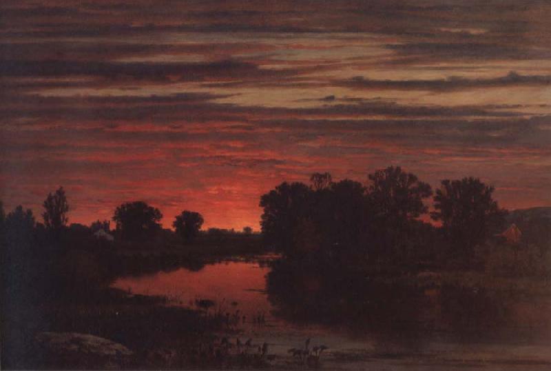 George Inness Dark oil painting image